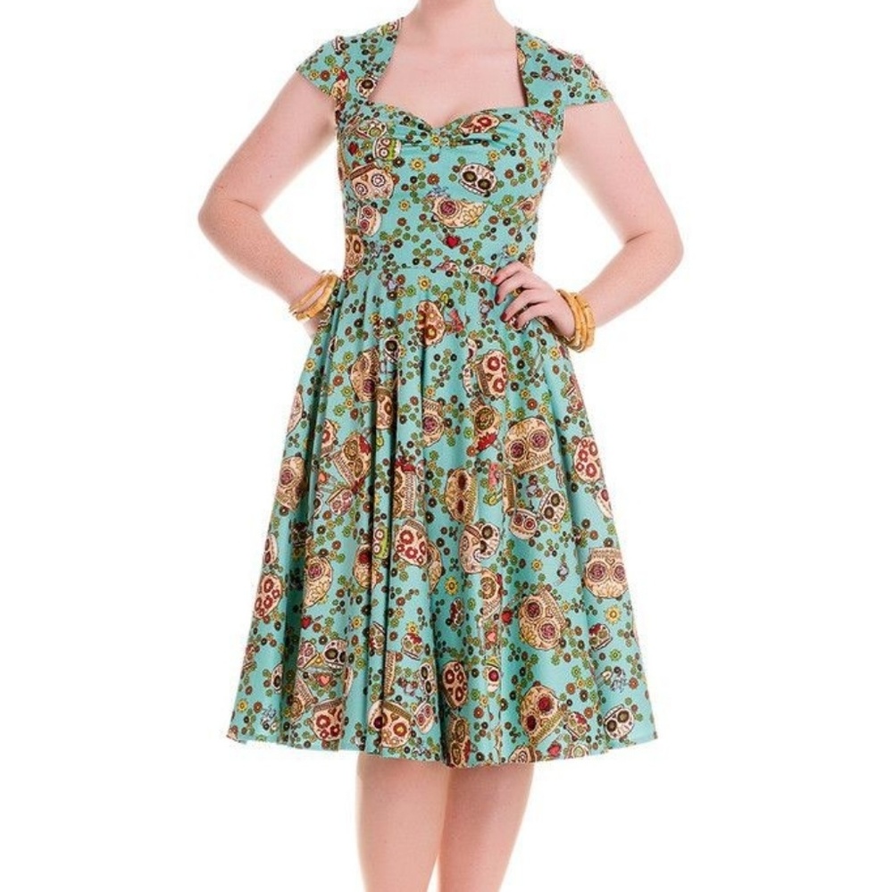 Floral Print Cap Sleeve Dress